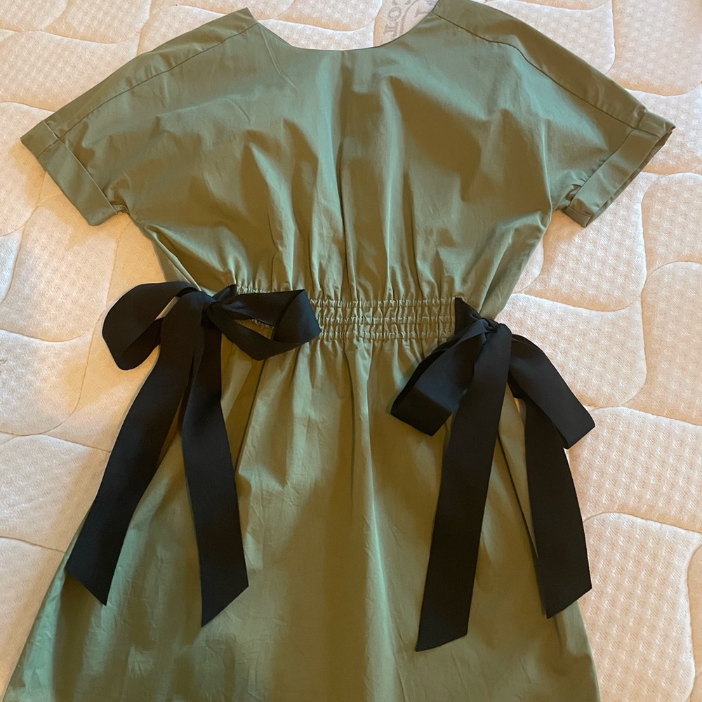 Women bat sleeve cotton mini dress, S/XS